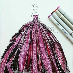 Pretty in Pink Fashion Illustration Print